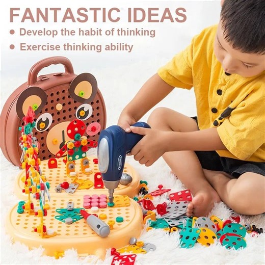 🥰'Children are fully immersed in building their own design, as well as the problem solving skills needed to bring their ideas to life!' ✨Looking for a gift for your kids or grandkids this holiday season This Creativity Tool Box is the perfect gift!🎁Get yours now 👉: https://www.dailysbargainz.com/products/montessoribox09ts | Magic Montessori Play Toolbox