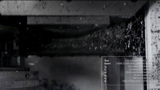 Watch how CoroMill® 745 works! ⚙️ CoroMill® 745 is a brand new multi-edge face milling concept for steel and cast iron. Double-sided, but with uniquely tilted inserts for positive cutting action, it leaves you with 14 true cutting edges for superior cost-efficiency. The innovative design offers benefits such as excellent chip formation, low power consumption, and a smooth sound, at a reduced cost per component. Discover more about this milling cutter via the link below: https://cutt.ly/RQMLjLi #