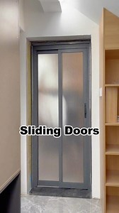 The double-function door is installed in the bathroom door opening. #slidingdoors #glassdoors #foldingdoor #frenchdoors #door #doors #aluminum #factory #tottme #chinawindoors | Chinawindoors