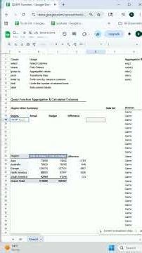 Lesson 1: Google Sheets QUERY Function Part 2 | Aggregation & Calculated Columns #googlesheets