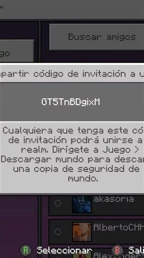 Código para realm Minecraft bedrock #realmsminecraft #realms