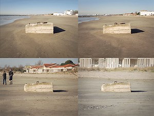 Trippy Example of Hitchcock Zoom Shot on a Beach