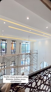 Double volume gypsum ceiling | interior finishes kenya