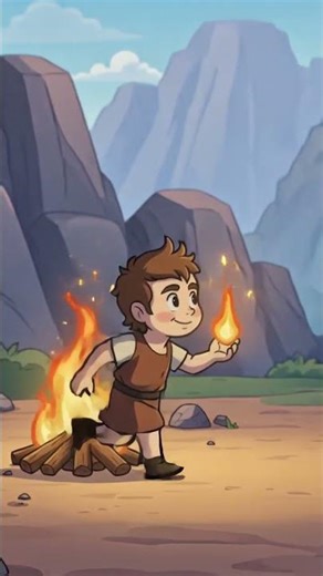 Prometheus and the Fire 🔥 15 Second Myth #greekmythology #animation #mythologyforkids #youtubeshorts