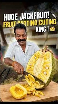 See How professionally jackfruit is being cut into pices😳😨😨 #views #food #viral