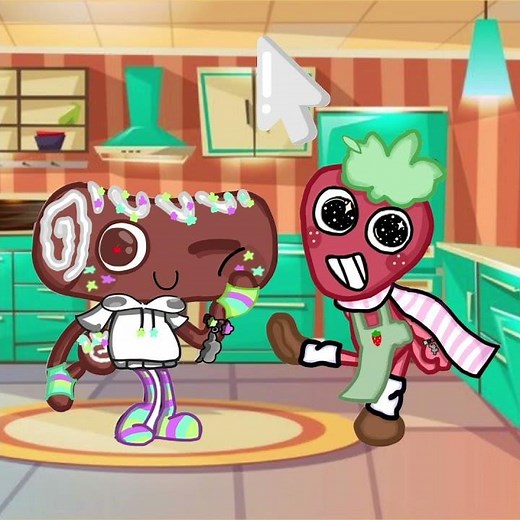 baking with Cosmo and sprout!! || dandy’s world || platonic fruitcake || #dandysworld #cosmo #sprout