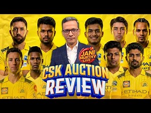 CSK Auction Review | Chennai Super Kings Squad Analysis | TATA IPL 2026 | Live with Jani🔴