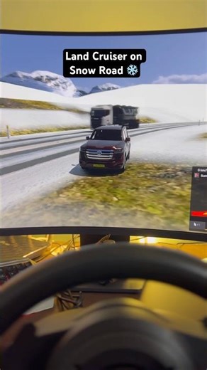 Land Cruiser on Snow Road ❄️ | Extreme Winter Drive in ETS2 #shorts #ets2