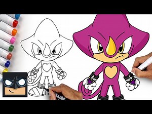 How To Draw Espio the Chameleon | Sonic the Hedgehog - Videos For Kids
