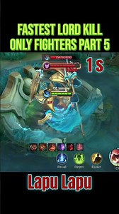 Which Fighter kills the LORD fastest?! ⚔️💀 (Speed Test part 5) #mlbb #mlbbcreator #mobalegends5v5