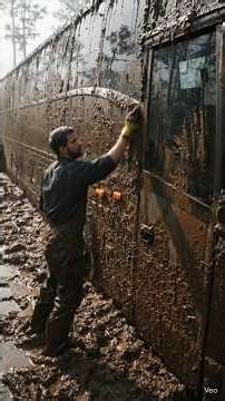 I Found a Luxury Coach Bus Under Mud After , 70 Years! 😳 | From Mud to Million-Dollar Bus 😍#bus#asmr
