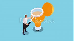 Creativity and innovation to change or invent new product, solution to solve problem, discover new idea 3d animation cartoon
