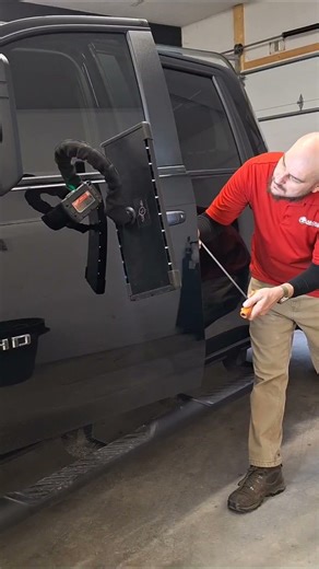 Sharp creased dent in a Silverado removed w/ Paintless dent repair #pdr #londonontario #ldnont