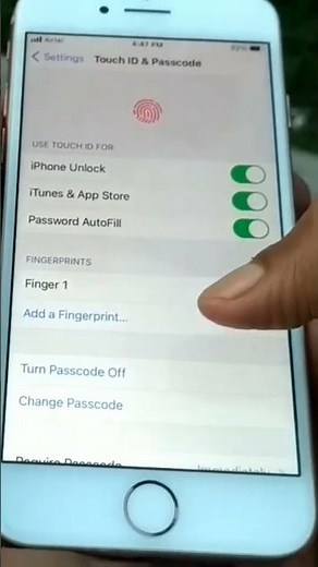 Turn off Touch Id and Passcode in iPhone