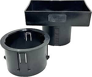 4x6x4 inch Adjustable Universal Gutter Downspout Adapter Inserts into ANY 4 inch Round Pipe - Black