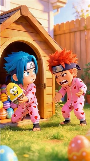 Sasuke tentou roubar os ovos do Naruto… mas olha o que aconteceu!