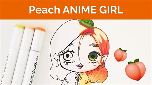 Peach Girl – Drawing Anime Girls Inspired by Fruit! Art Tutorial & Speedpaint