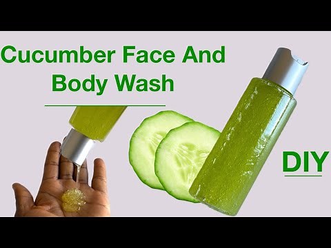 Cucumber Face And Body Wash Gel For Sensitive Skin (DIY Homemade)