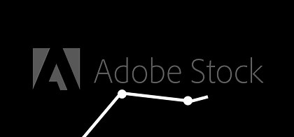 graph line going up, from one point to the highest point. green screen. Fast rising graph. Business cartoon animation. Economic metaphor.