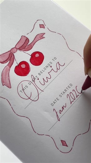 Start my 2026 bullet journal with me 🍒✨🍒 #bujo #bulletjournal #journaling