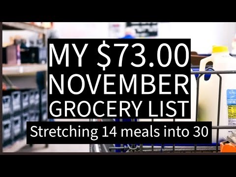 My $73 November Grocery List: Stretching 14 Meals Into 30 | Meal Plan & Prices
