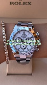 This pre-ceramic Rolex Daytona 116520 would have cost you $8,000 following the financial crisis in 2008. Today these watches trade for around $20,000. Want help choosing your next luxury watch? Check out our ultimate watch investment guide, link in bio! Follow @wrightwatch for daily watch investing tips! Credit: @jerryjewels Check out @jerryjewels for your next watch purchase! | Wright Watch