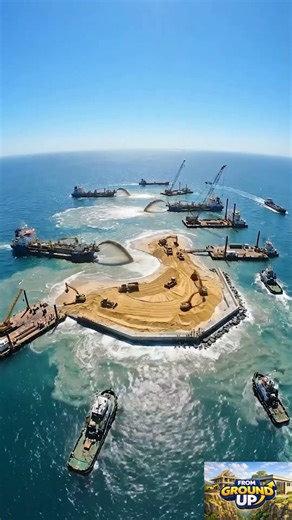 How Do They Actually Build Islands Like This #construction #megaproject #engineering