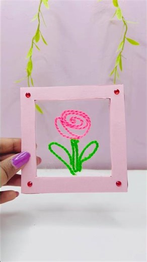 how to make flower using pen | wool #diy #shorts #youtubeshorts #flowers #wool #pen