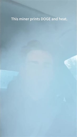 Let your Dogecoin miner do the heating this season #jinglemining #ai #fluminer #dogecoinminer #dogecoin #heater #cryptoheating #cryptominer #wintersetup #homeheating