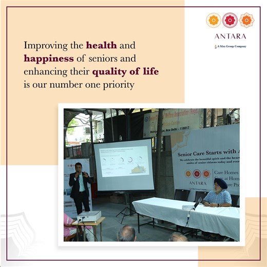 15K views · 42 reactions | The first step to a proper understanding of senior health is awareness. On the occasion of Senior Citizen's Day, a series of enlightening talks in Malviya Nagar and Gurugram were given by Dr. Grewal, Senior Health Specialist, as an effort to build a solid foundation of knowledge on geriatric care. #SeniorCareStartsWithAntara #SeniorCitizensDay #SeniorCitizensDay2022 #SeniorCare #SeniorHealth #GeriatricCare #SeniorHealthCare | Antara Senior Care | Facebook