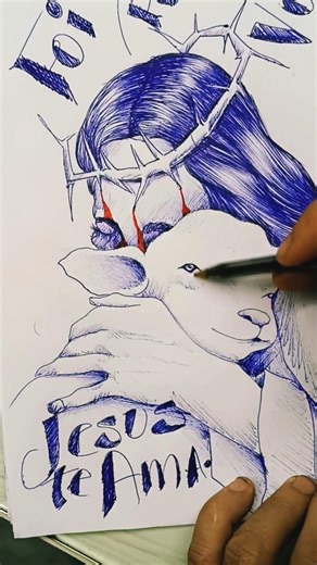 Come back soon. #art #faith #drawing. Jesus, light of the world. Jesus will return. God is always...