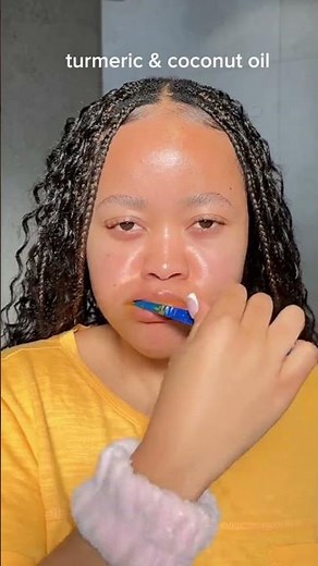 Turmeric + Coconut Oil for Teeth +This natural combo helps whiten teeth, fight bacteria, and soothe