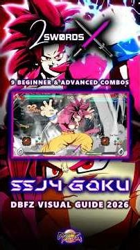 HOW TO PLAY SSJ4 DAIMA GOKU: 9 Combos to Get You Started ⚔️ DBFZ 1.50 Visual Guide [pt.1/2]