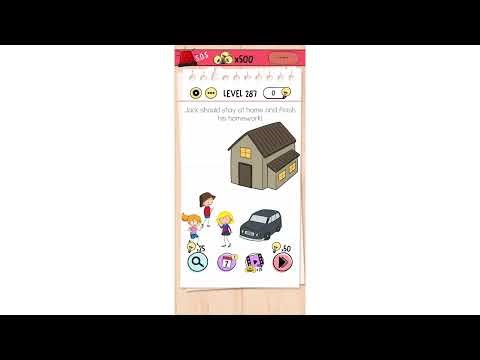 "Jack should stay at home and finish his homework" Brain Test Level 287 Quick Guide