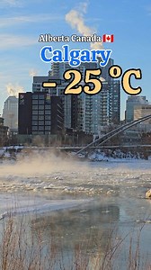 Freezing Calgary Alberta Canada 🇨🇦 At -25°C, the Bow River reminds us how powerful nature is ❄️ Ice forming, steam rising, and silence everywhere. Only in Calgary does extreme cold look this beautiful 🥶 . . . . #Calgary #YYC #BowRiver #CalgaryLife #canada #Alberta #CanadianWinter #Winter #snow #ExploreYYC #CalgaryLiving ❄️ | Calgary Connections