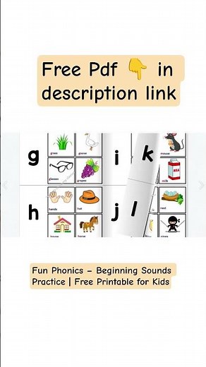 Fun Phonics – Beginning Sounds Practice | Free Printable for Kids#shortsfeed #trending#viral
