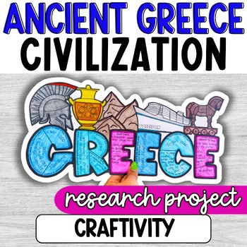 Ancient Greece Activities, Research Project, Greek Civilization Unit, Craftivity