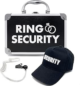 THE RING LEGEND Ring Security Bearer Briefcase, Hat, and Earpiece - Kids/Youth Size Cap - Wedding Security Case for Kids - Special Agent Bearer Box for Boys Security
