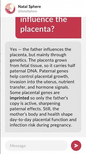 Does the father influence the placenta?