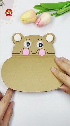 DIY Toy Hippopotamus from Cardboard & Pistachio Shells | Fun Craft Idea for Kids | KidiesTime7 #diy