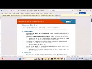New Perspectives Word 2019 | Module 5: SAM Project 1a Maven Studios