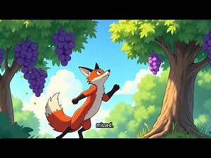 🦊 The Hungry Fox | Funny Moral Story for Kids 🍇🌟