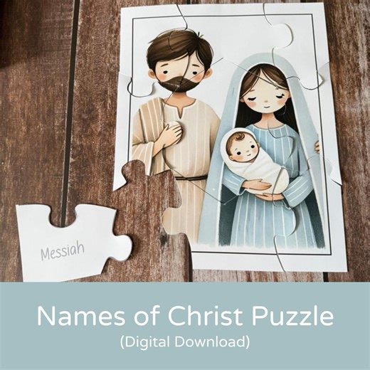 Names of Christ Puzzle: Christian Nativity Activity (digital Download) - Etsy