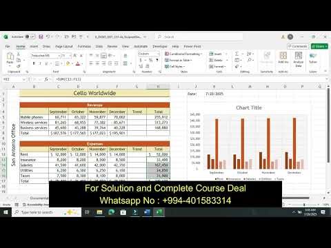 IL EX365 | Illustrated Excel 365/2021 Modules 1-4: SAM Capstone Project 1a | IL_EX365_2021_CS1-4a
