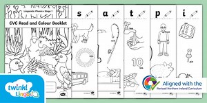 Linguistic Phonics Stage 1 CVC Read and Colour Booklet
