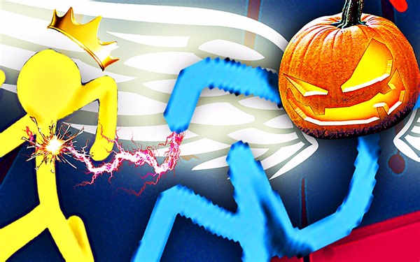 【屌德斯&小熙】 火柴人大乱斗 变身魔鬼南瓜头BOSS不仅上天入地还有特殊能力！