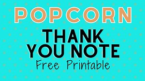 popcorn thank you card