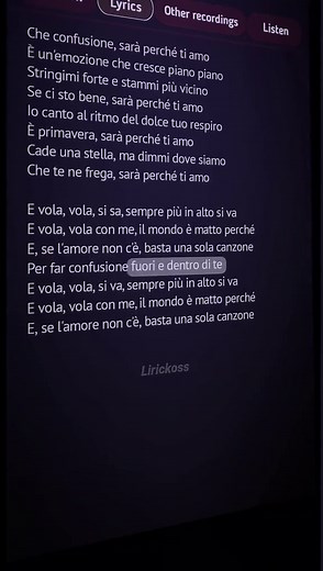 Sarà perché ti amo - testo e significato della canzone