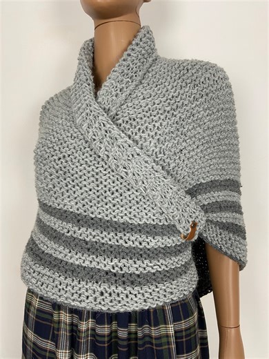 Alpaca Knit Outlander Claire Shawl: Sassenach Shoulder Wrap - Etsy