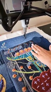 183K views · 2.1K reactions | I quilted FEATHERS ON DENIM! I've...